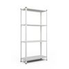 Regál 150x75x30 biely Metkas, REK-1, 140 kg, 4 police, lakovaný, kovovy