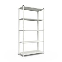 Regál 184x95x44 biely Metkas, Elegant-2, 250 kg, 5 políc, lakovaný, kovovy