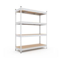 Regál 180x180x50 Metkas, Titan ZM, 1200 kg, 4 police, MDF, zinkovaný, kovovy