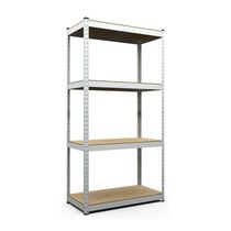 Regál 160x80x40 Metkas, Budget ZM, 700 kg, 4 police, MDF, zinkovaný, kovovy