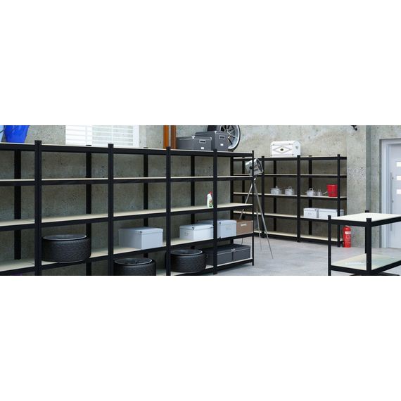 Regál 180x90x30 Metkas, Budget LM, 875 kg, 5 políc, MDF, lakovaný, kovovy, regal 3