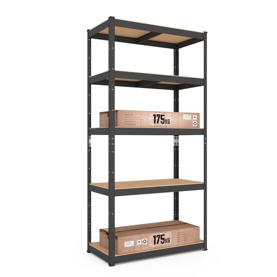 Regál 180x90x40 Metkas, Budget LM, 875 kg, 5 políc, MDF, lakovaný, kovovy, regal 4