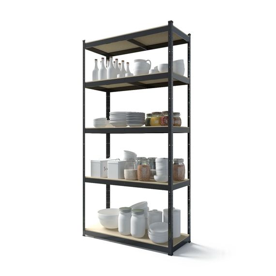 Regál 180x70x30 Metkas, Budget LM, 875 kg, 5 políc, MDF, lakovaný, kovovy, regal 5