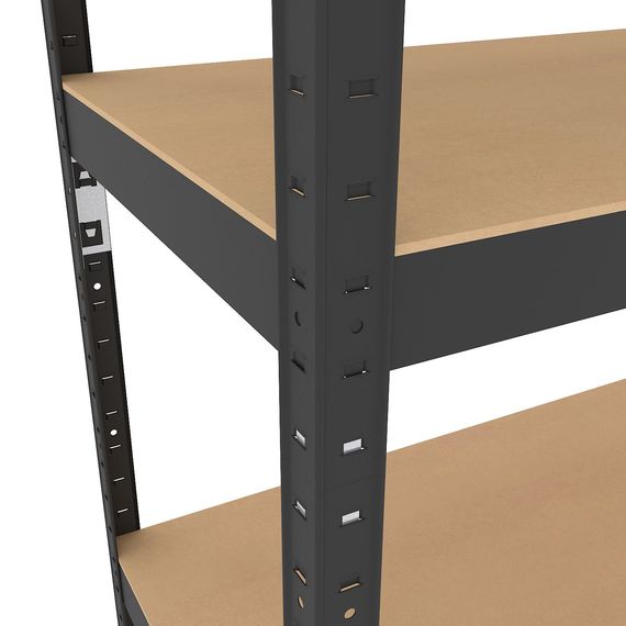 Regál 180x120x50 Metkas, Budget LM, 750 kg, 5 políc, MDF, lakovaný, kovovy, regal 5