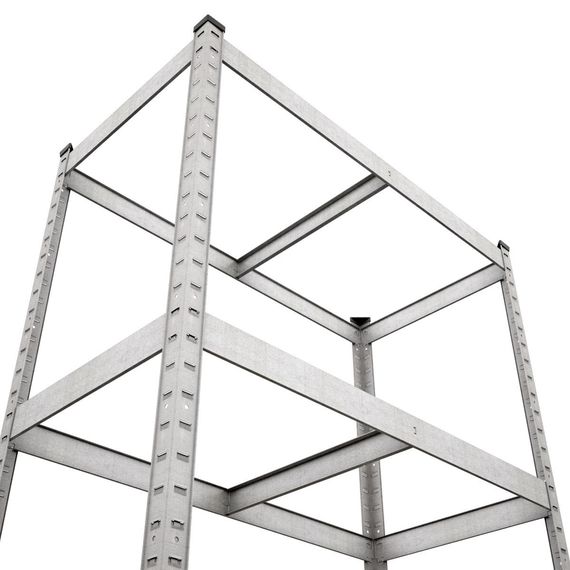 Regál 180x90x30 Metkas, Budget ZM, 875 kg, 5 políc, MDF, zinkovaný, kovovy, regal 10