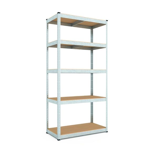 Regál 180x90x60 Metkas, Budget ZM, 875 kg, 5 políc, MDF, zinkovaný, kovovy