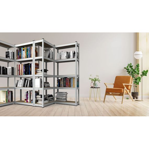 Regál 180x120x50 Metkas, Budget ZM, 750 kg, 5 políc, MDF, zinkovaný, kovovy, regal 6