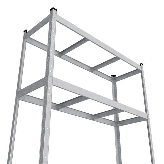 Regál 180x120x30 Metkas, Budget ZM, 750 kg, 5 políc, MDF, zinkovaný, kovovy, regal 11