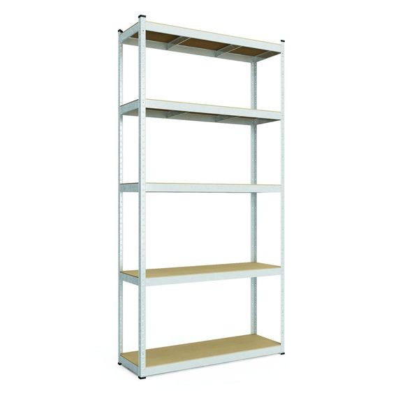 Regál 180x120x50 Metkas, Budget ZM, 750 kg, 5 políc, MDF, zinkovaný, kovovy