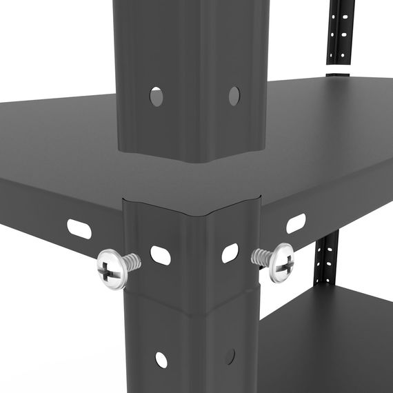 Regál 184x95x44 čierny Metkas, Elegant-2, 250 kg, 5 políc, lakovaný, kovovy, regal 4