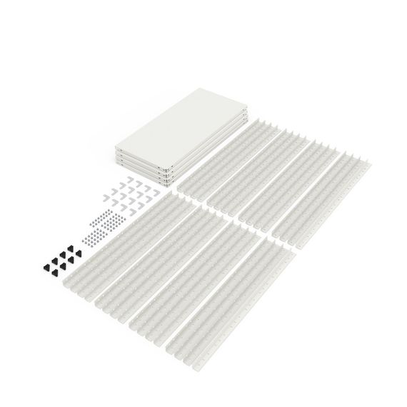 Regál 184x95x44 biely Metkas, Elegant-2, 250 kg, 5 políc, lakovaný, kovovy, regal 11