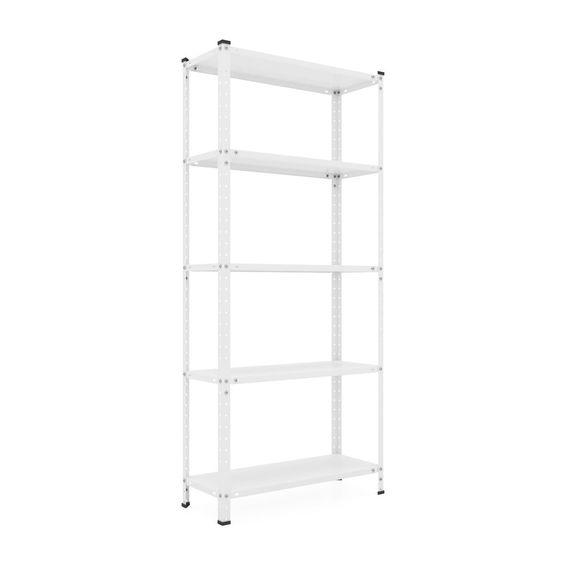Regál 170x75x30 biely Metkas, REK-2, 175 kg, 5 políc, lakovaný, kovovy