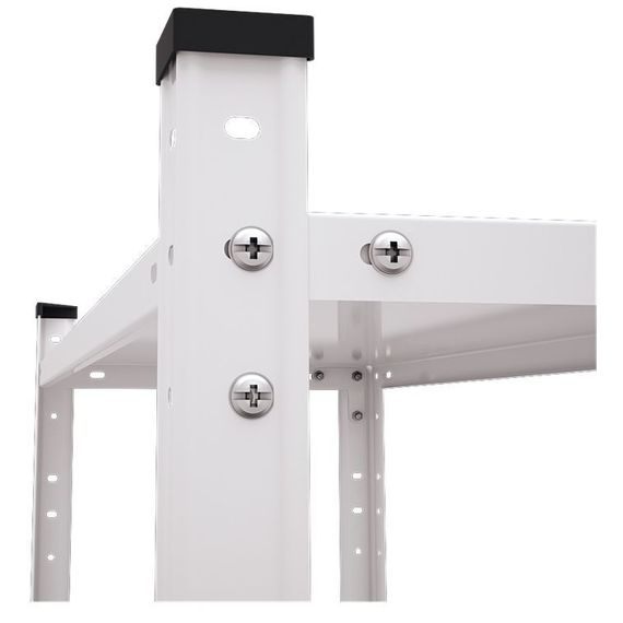 Regál 170x75x30 biely Metkas, REK-2, 175 kg, 5 políc, lakovaný, kovovy, regal 4