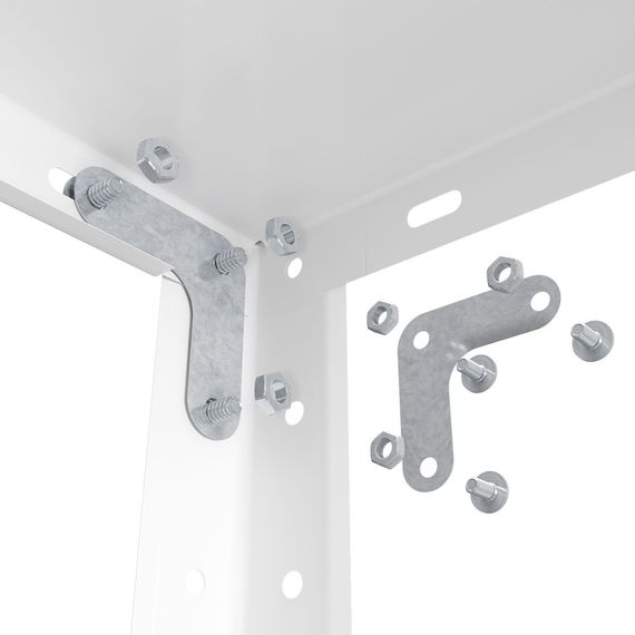 Regál 170x75x30 biely Metkas, REK-2, 175 kg, 5 políc, lakovaný, kovovy, regal 7