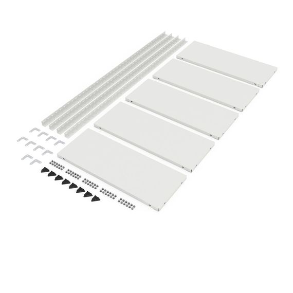 Regál 170x75x30 biely Metkas, REK-2, 175 kg, 5 políc, lakovaný, kovovy, regal 9