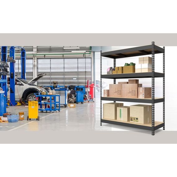 Regál 180x160x50 Metkas, Titan LM, 1200 kg, 4 police, MDF, lakovaný, kovovy, regal 3