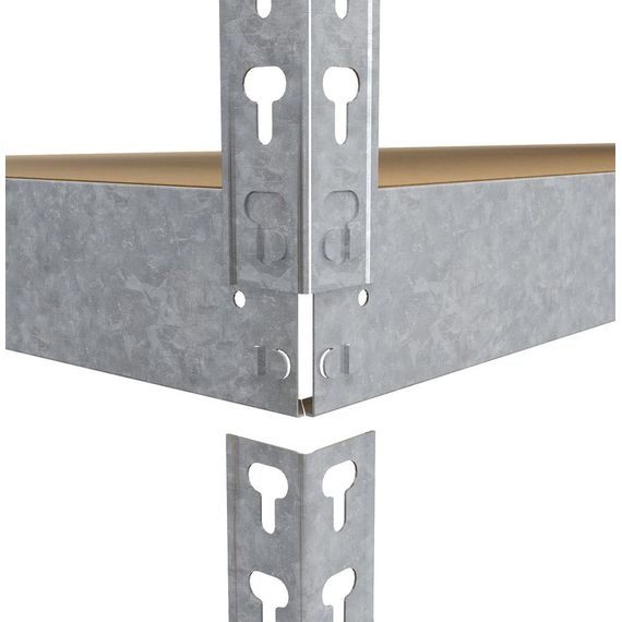 Regál 216x160x50 Metkas, Titan ZM, 1500 kg, 5 políc, MDF, zinkovaný, kovovy, regal 7