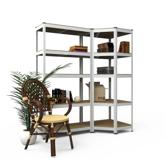 Regál 180x60x30 Metkas, Budget ZM, 875 kg, 5 políc, MDF, zinkovaný, kovovy, regal 8