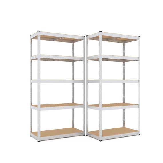 Regál sada 2 ks 180x70x30 Metkas, Budget ZM, 875 kg, 5 políc, MDF, zinkovaný, kovovy, regal 2