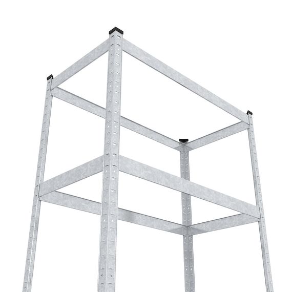 Uzke Regál 180x40x40 Metkas, Budget ZM, 875 kg, 5 políc, MDF, zinkovaný, kovovy, regal 4